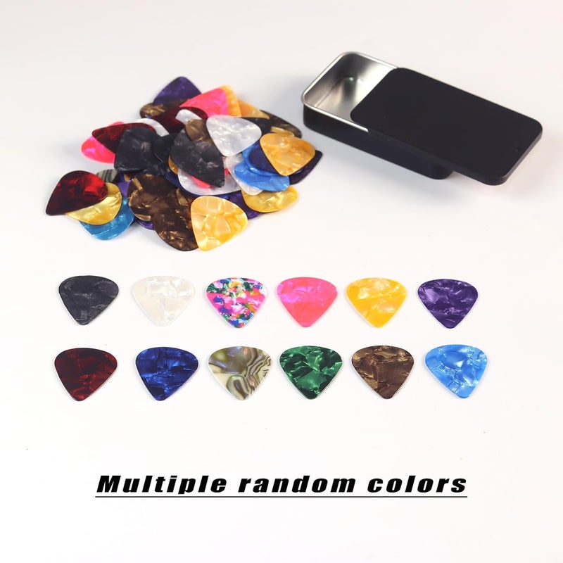 Fishknow Thin Guitar Picks,48 Pcs Fishkonw Guitar Picks for Acoustic Guitar,Thin Guitar Pics for Bass Guitar - Image 4